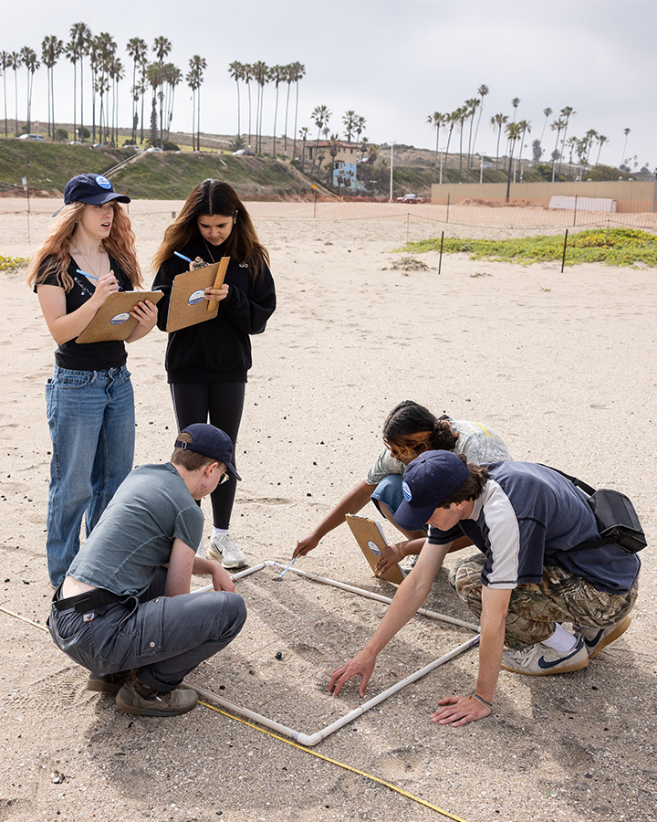 LMU Coastal Research Institute Interns Measuring Coastline