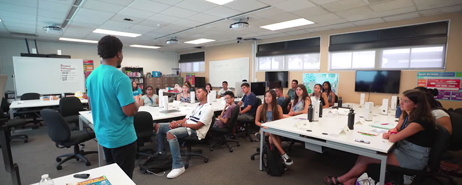 Computer science students working in Keck Lab