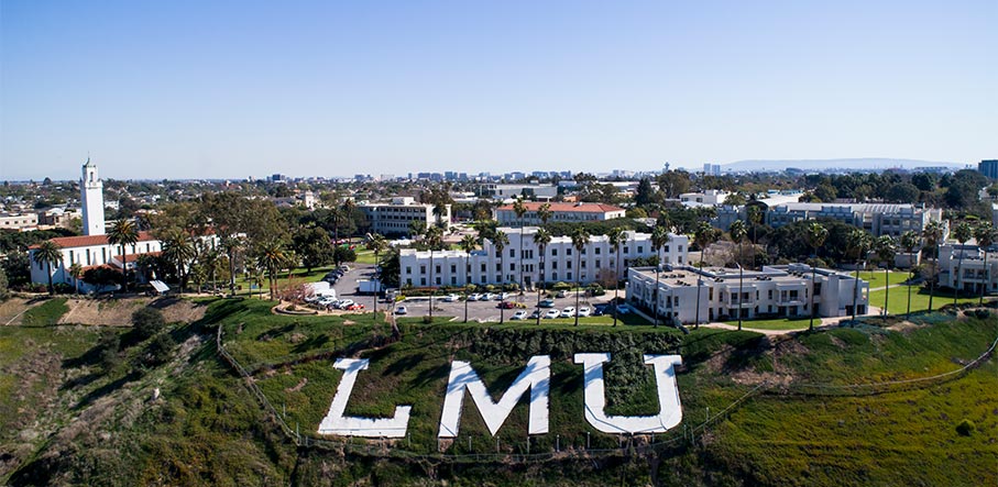aerial view of LMU campus