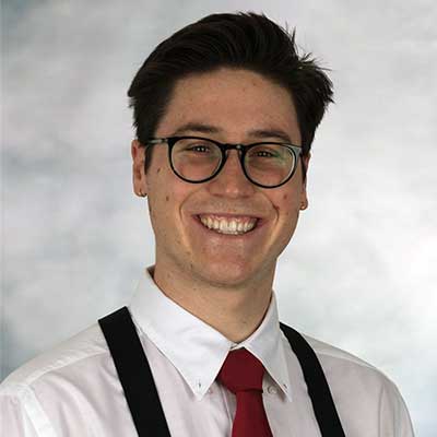 headshot of student calvin foss on white background